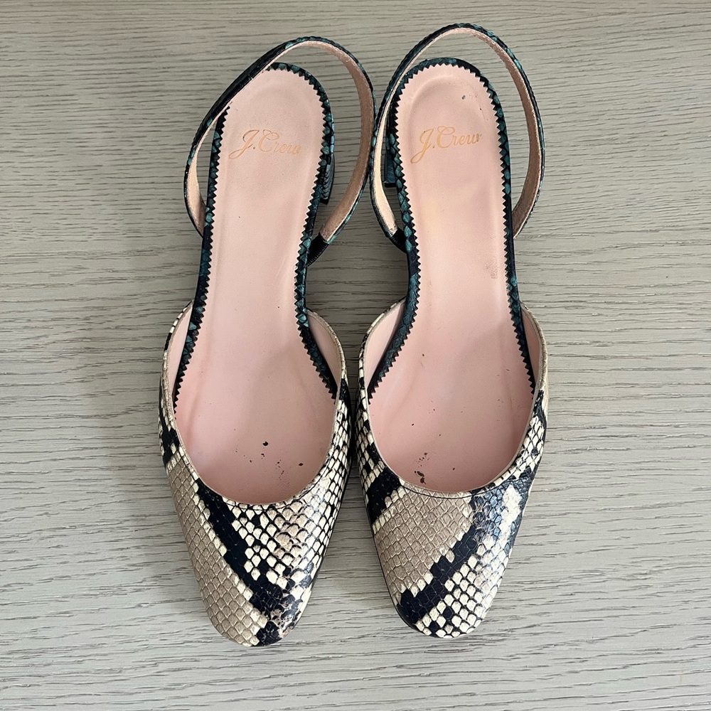 Jcrew sling backs sz 8